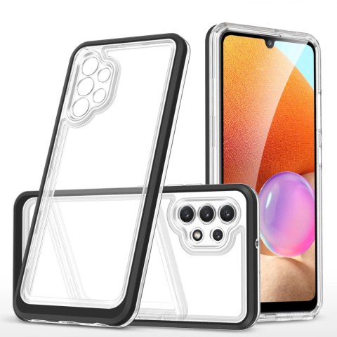 Clear 3in1 etui do Samsung Galaxy A72 4G żelowy pokrowiec z ramką czarny Clear 3in1 etui do Samsung Galaxy A72 4G żelowy pokrowiec z ramką czarny