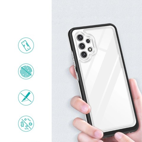 Clear 3in1 etui do Samsung Galaxy A72 4G żelowy pokrowiec z ramką czarny Clear 3in1 etui do Samsung Galaxy A72 4G żelowy pokrowiec z ramką czarny