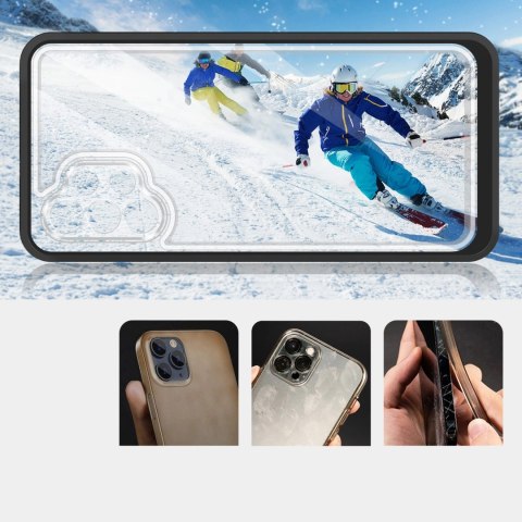 Clear 3in1 etui do Samsung Galaxy A72 4G żelowy pokrowiec z ramką czarny Clear 3in1 etui do Samsung Galaxy A72 4G żelowy pokrowiec z ramką czarny