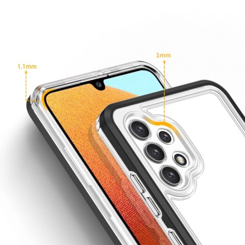 Clear 3in1 etui do Samsung Galaxy A72 4G żelowy pokrowiec z ramką czarny Clear 3in1 etui do Samsung Galaxy A72 4G żelowy pokrowiec z ramką czarny