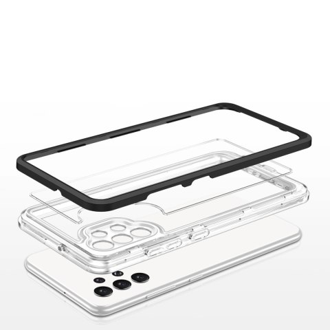 Clear 3in1 etui do Samsung Galaxy A72 4G żelowy pokrowiec z ramką czarny Clear 3in1 etui do Samsung Galaxy A72 4G żelowy pokrowiec z ramką czarny