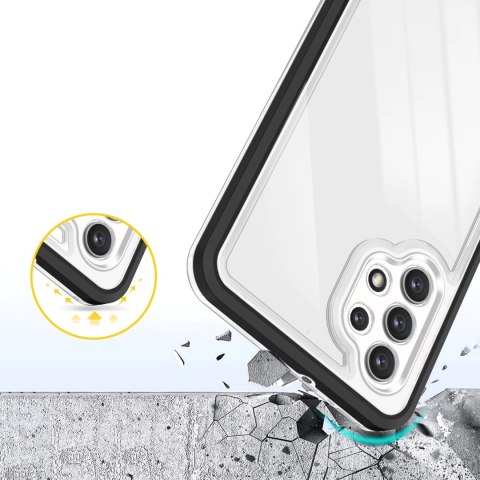 Clear 3in1 etui do Samsung Galaxy A72 4G żelowy pokrowiec z ramką czarny Clear 3in1 etui do Samsung Galaxy A72 4G żelowy pokrowiec z ramką czarny
