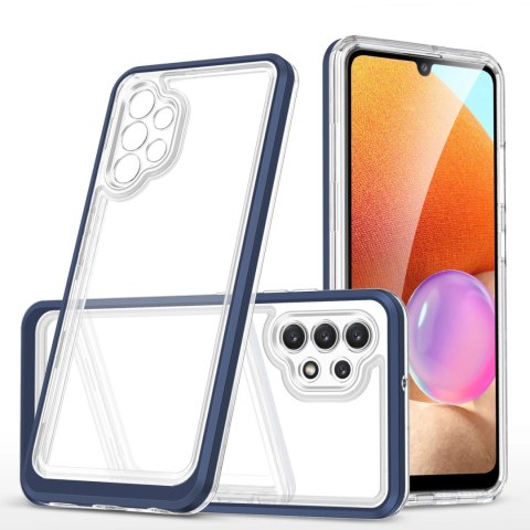 Clear 3in1 etui do Samsung Galaxy A72 4G żelowy pokrowiec z ramką niebieski Clear 3in1 etui do Samsung Galaxy A72 4G żelowy pokrowiec z ramką niebieski