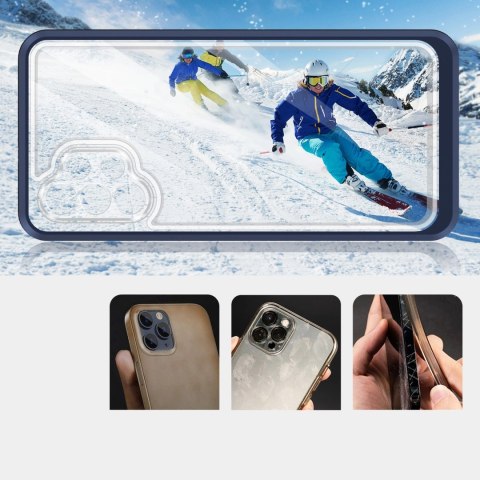 Clear 3in1 etui do Samsung Galaxy A72 4G żelowy pokrowiec z ramką niebieski Clear 3in1 etui do Samsung Galaxy A72 4G żelowy pokrowiec z ramką niebieski