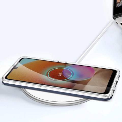 Clear 3in1 etui do Samsung Galaxy A72 4G żelowy pokrowiec z ramką niebieski Clear 3in1 etui do Samsung Galaxy A72 4G żelowy pokrowiec z ramką niebieski