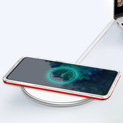 Clear 3in1 etui do Samsung Galaxy S21 5G żelowy pokrowiec z ramką czerwony Clear 3in1 etui do Samsung Galaxy S21 5G żelowy pokrowiec z ramką czerwony