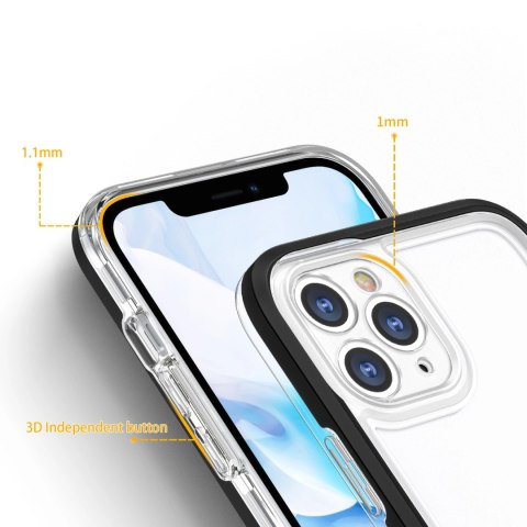 Clear 3in1 etui do iPhone 11 Pro Max żelowy pokrowiec z ramką czarny Clear 3in1 etui do iPhone 11 Pro Max żelowy pokrowiec z ramką czarny