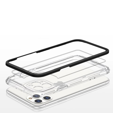 Clear 3in1 etui do iPhone 11 Pro Max żelowy pokrowiec z ramką czarny Clear 3in1 etui do iPhone 11 Pro Max żelowy pokrowiec z ramką czarny