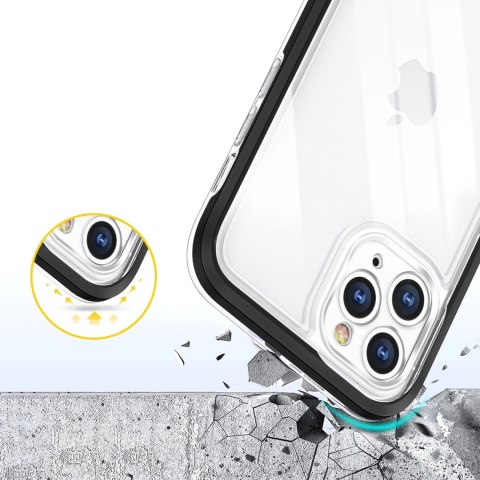Clear 3in1 etui do iPhone 11 Pro Max żelowy pokrowiec z ramką czarny Clear 3in1 etui do iPhone 11 Pro Max żelowy pokrowiec z ramką czarny