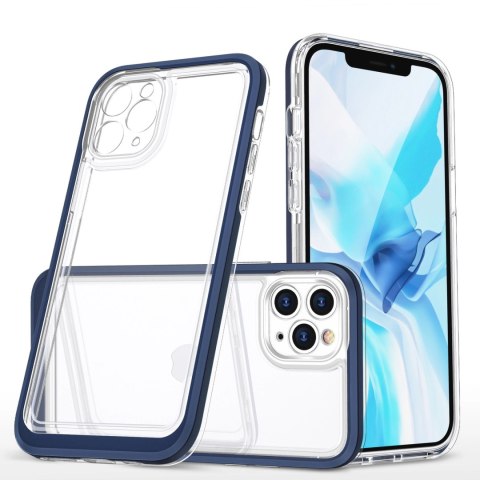 Clear 3in1 etui do iPhone 11 Pro żelowy pokrowiec z ramką niebieski Clear 3in1 etui do iPhone 11 Pro żelowy pokrowiec z ramką niebieski