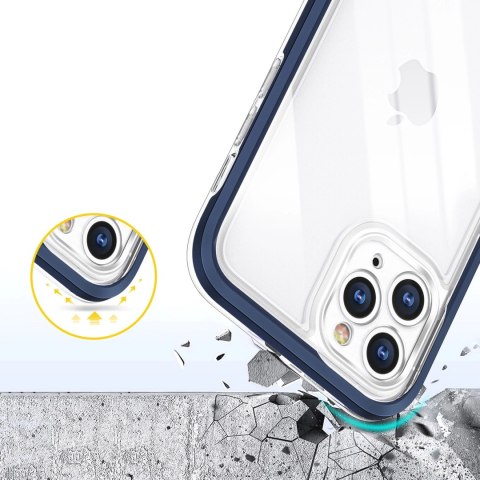 Clear 3in1 etui do iPhone 11 Pro żelowy pokrowiec z ramką niebieski Clear 3in1 etui do iPhone 11 Pro żelowy pokrowiec z ramką niebieski