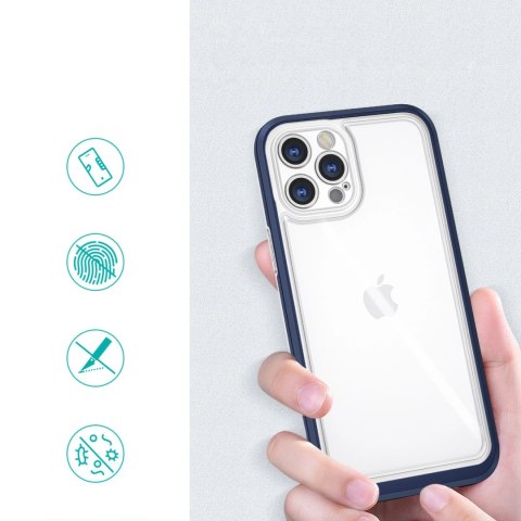 Clear 3in1 etui do iPhone 12 Pro Max żelowy pokrowiec z ramką niebieski Clear 3in1 etui do iPhone 12 Pro Max żelowy pokrowiec z ramką niebieski