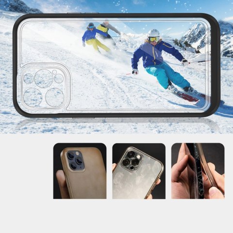 Clear 3in1 etui do iPhone 12 Pro żelowy pokrowiec z ramką czarny Clear 3in1 etui do iPhone 12 Pro żelowy pokrowiec z ramką czarny