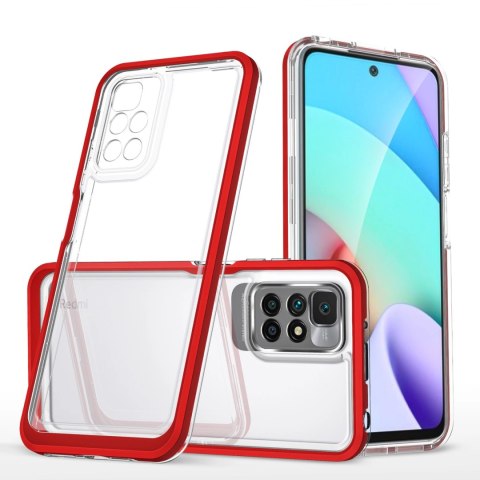 Clear 3in1 etui do Xiaomi Redmi 10 żelowy pokrowiec z ramką czerwony Clear 3in1 etui do Xiaomi Redmi 10 żelowy pokrowiec z ramką czerwony