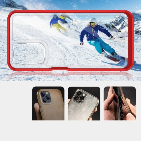 Clear 3in1 etui do Xiaomi Redmi 10 żelowy pokrowiec z ramką czerwony Clear 3in1 etui do Xiaomi Redmi 10 żelowy pokrowiec z ramką czerwony