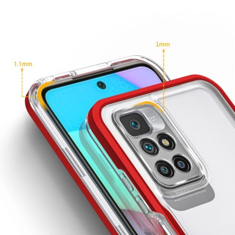 Clear 3in1 etui do Xiaomi Redmi 10 żelowy pokrowiec z ramką czerwony Clear 3in1 etui do Xiaomi Redmi 10 żelowy pokrowiec z ramką czerwony