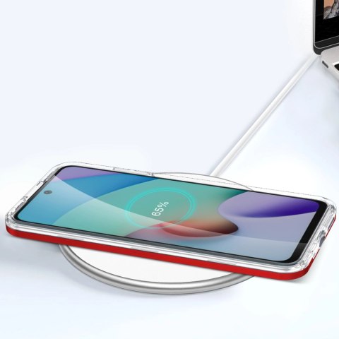 Clear 3in1 etui do Xiaomi Redmi 10 żelowy pokrowiec z ramką czerwony Clear 3in1 etui do Xiaomi Redmi 10 żelowy pokrowiec z ramką czerwony
