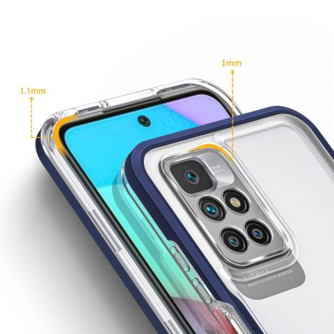 Clear 3in1 etui do Xiaomi Redmi 10 żelowy pokrowiec z ramką niebieski Clear 3in1 etui do Xiaomi Redmi 10 żelowy pokrowiec z ramką niebieski