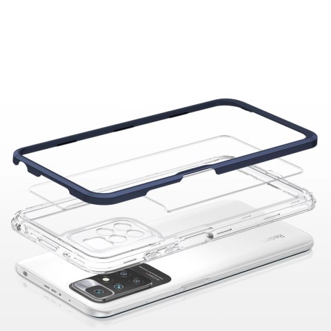 Clear 3in1 etui do Xiaomi Redmi 10 żelowy pokrowiec z ramką niebieski Clear 3in1 etui do Xiaomi Redmi 10 żelowy pokrowiec z ramką niebieski