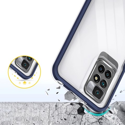 Clear 3in1 etui do Xiaomi Redmi 10 żelowy pokrowiec z ramką niebieski Clear 3in1 etui do Xiaomi Redmi 10 żelowy pokrowiec z ramką niebieski