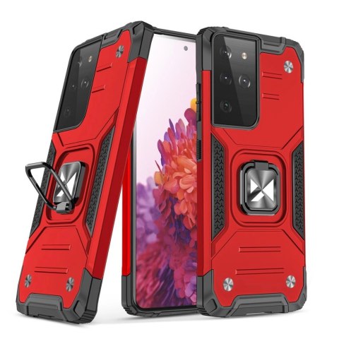 Wozinsky Ring Armor pancerne hybrydowe etui pokrowiec + magnetyczny uchwyt Samsung Galaxy S22 Ultra czerwony Wozinsky Ring Armor pancerne hybrydowe etui pokrowiec + magnetyczny uchwyt Samsung Galaxy S22 Ultra czerwony