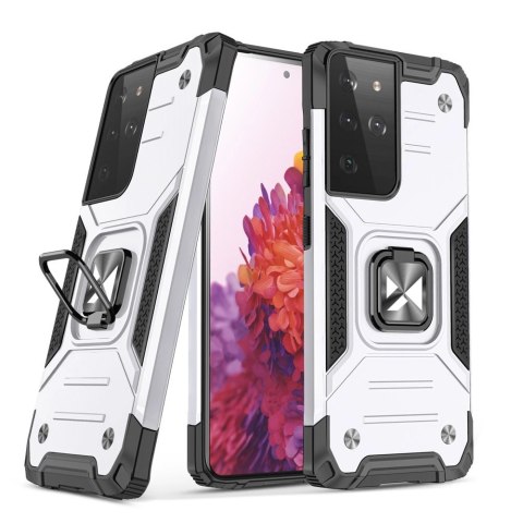 Wozinsky Ring Armor pancerne hybrydowe etui pokrowiec + magnetyczny uchwyt Samsung Galaxy S22 Ultra srebrny Wozinsky Ring Armor pancerne hybrydowe etui pokrowiec + magnetyczny uchwyt Samsung Galaxy S22 Ultra srebrny