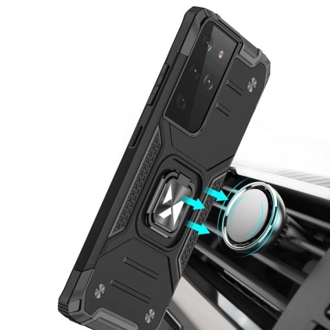 Wozinsky Ring Armor pancerne hybrydowe etui pokrowiec + magnetyczny uchwyt Samsung Galaxy S22 Ultra srebrny Wozinsky Ring Armor pancerne hybrydowe etui pokrowiec + magnetyczny uchwyt Samsung Galaxy S22 Ultra srebrny