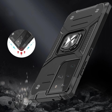 Wozinsky Ring Armor pancerne hybrydowe etui pokrowiec + magnetyczny uchwyt Samsung Galaxy S22 Ultra srebrny Wozinsky Ring Armor pancerne hybrydowe etui pokrowiec + magnetyczny uchwyt Samsung Galaxy S22 Ultra srebrny