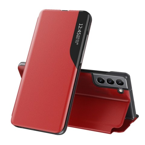 Eco Leather View Case elegancki futerał etui z klapką i funkcją podstawki Samsung Galaxy S22+ (S22 Plus) czerwony Eco Leather View Case elegancki futerał etui z klapką i funkcją podstawki Samsung Galaxy S22+ (S22 Plus) czerwony