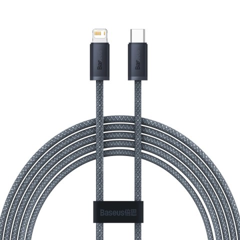 Kabel Baseus CALD000116 Lightning - USB-C PD 20W 480Mb/s 2m - szary Kabel Baseus CALD000116 Lightning - USB-C PD 20W 480Mb/s 2m - szary