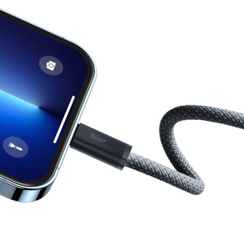 Kabel Baseus CALD000116 Lightning - USB-C PD 20W 480Mb/s 2m - szary Kabel Baseus CALD000116 Lightning - USB-C PD 20W 480Mb/s 2m - szary