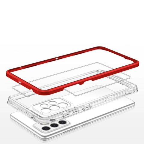 Clear 3in1 etui do Samsung Galaxy A33 5G żelowy pokrowiec z ramką czerwony Clear 3in1 etui do Samsung Galaxy A33 5G żelowy pokrowiec z ramką czerwony
