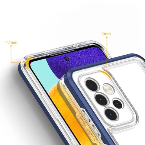 Clear 3in1 etui do Samsung Galaxy A33 5G żelowy pokrowiec z ramką niebieski Clear 3in1 etui do Samsung Galaxy A33 5G żelowy pokrowiec z ramką niebieski
