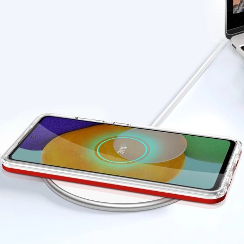 Clear 3in1 etui do Samsung Galaxy A73 żelowy pokrowiec z ramką czerwony Clear 3in1 etui do Samsung Galaxy A73 żelowy pokrowiec z ramką czerwony