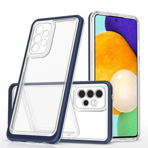 Clear 3in1 etui do Samsung Galaxy A73 żelowy pokrowiec z ramką niebieski Clear 3in1 etui do Samsung Galaxy A73 żelowy pokrowiec z ramką niebieski