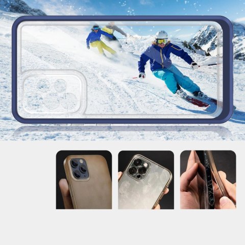 Clear 3in1 etui do Samsung Galaxy A73 żelowy pokrowiec z ramką niebieski Clear 3in1 etui do Samsung Galaxy A73 żelowy pokrowiec z ramką niebieski