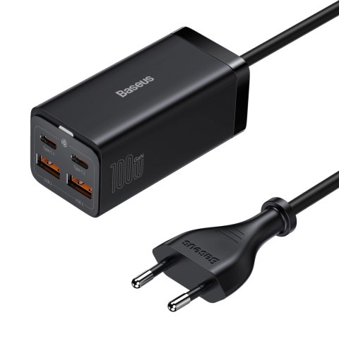 Baseus GaN3 Pro szybka uniwersalna ładowarka sieciowa GaN 2 x USB Typ C / 2x USB 100W PD3.0, QC4.0+, AFC czarny (CCGP000101) Baseus GaN3 Pro szybka uniwersalna ładowarka sieciowa GaN 2 x USB Typ C / 2x USB 100W PD3.0, QC4.0+, AFC czarny (CCGP000101)