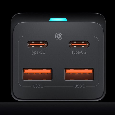 Baseus GaN3 Pro szybka uniwersalna ładowarka sieciowa GaN 2 x USB Typ C / 2x USB 100W PD3.0, QC4.0+, AFC czarny (CCGP000101) Baseus GaN3 Pro szybka uniwersalna ładowarka sieciowa GaN 2 x USB Typ C / 2x USB 100W PD3.0, QC4.0+, AFC czarny (CCGP000101)