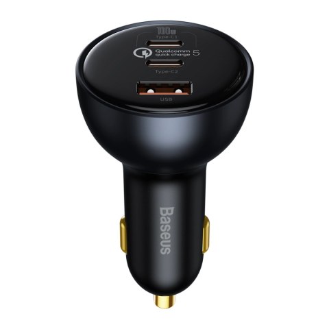Ładowarka Baseus TZCCZM-0G samochodowa USB-A / USB-C 160W PPS / QC 5 / PD - szara Ładowarka Baseus TZCCZM-0G samochodowa USB-A / USB-C 160W PPS / QC 5 / PD - szara
