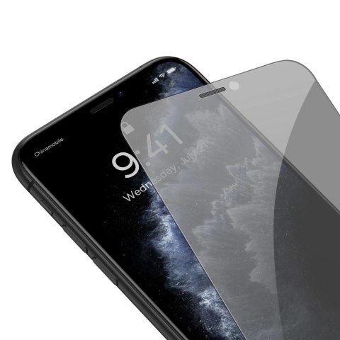 Szkło Baseus Privacy Anti Spy hartowane prywatyzujące na iPhone 11 Pro Max / iPhone XS Max z pozycjonerem Szkło Baseus Privacy Anti Spy hartowane prywatyzujące na iPhone 11 Pro Max / iPhone XS Max z pozycjonerem
