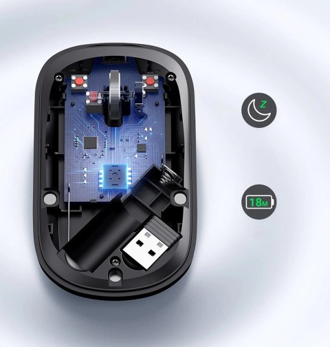 Ugreen poręczna myszka bezprzewodowa USB szary (MU001)