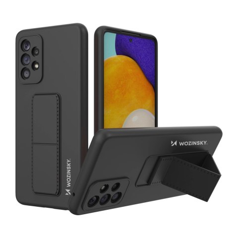 Wozinsky Kickstand Case silikonowe etui z podstawką etui Samsung Galaxy A73 czarne Wozinsky Kickstand Case silikonowe etui z podstawką etui Samsung Galaxy A73 czarne