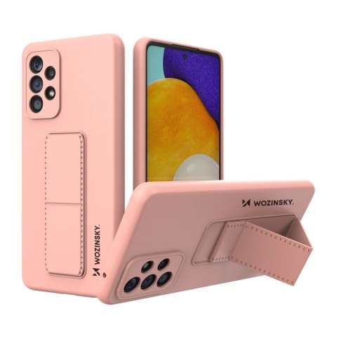 Wozinsky Kickstand Case silikonowe etui z podstawką etui Samsung Galaxy A73 różowe Wozinsky Kickstand Case silikonowe etui z podstawką etui Samsung Galaxy A73 różowe