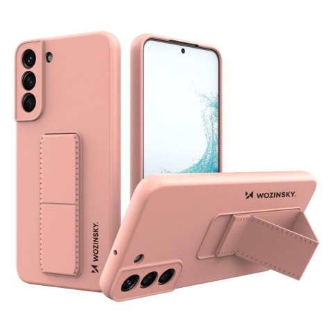 Wozinsky Kickstand Case silikonowe etui z podstawką etui Samsung Galaxy S22+ różowe Wozinsky Kickstand Case silikonowe etui z podstawką etui Samsung Galaxy S22+ różowe