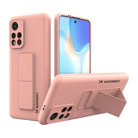 Wozinsky Kickstand Case silikonowe etui z podstawką etui Xiaomi Poco M4 Pro 5G różowe Wozinsky Kickstand Case silikonowe etui z podstawką etui Xiaomi Poco M4 Pro 5G różowe