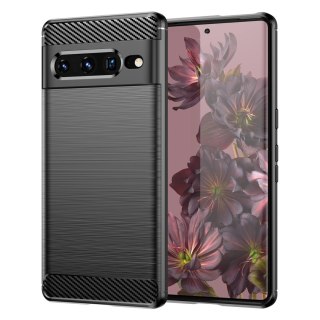 Carbon Case elastyczne etui pokrowiec Google Pixel 7 Pro czarny