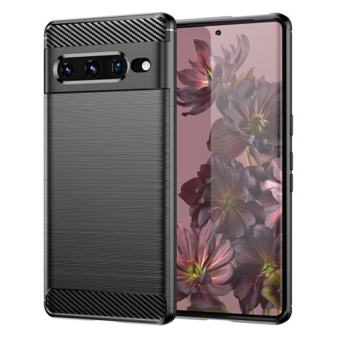 Carbon Case elastyczne etui pokrowiec Google Pixel 7 Pro czarny