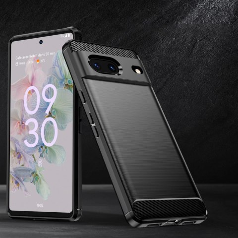 Carbon Case elastyczne etui pokrowiec Google Pixel 7 czarny Carbon Case elastyczne etui pokrowiec Google Pixel 7 czarny