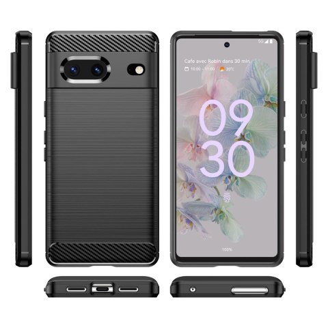Carbon Case elastyczne etui pokrowiec Google Pixel 7 czarny Carbon Case elastyczne etui pokrowiec Google Pixel 7 czarny