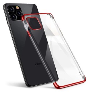 Clear Color case żelowy pokrowiec etui z metaliczną ramką Samsung Galaxy A13 5G czerwony